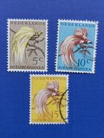 Postzegel NL Nieuw Guinea 1954 3 zegels Paradijsvogel 30-08, Postzegels en Munten, Ophalen of Verzenden, Gestempeld, Nieuw-Guinea