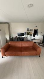 Industrieel Cognac Banstel - 3zits 227cm, Huis en Inrichting, Banken | Bankstellen, Ophalen of Verzenden, Zo goed als nieuw