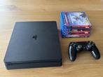 Playstation 4 - 500GB + 8 spellen + Koptelefoon, Ophalen, 500 GB, Zo goed als nieuw, Met harde schijf