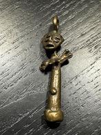 Antieke Bronzen Hanger Afrikaanse Kunst Ghana Female, Antiek en Kunst, Ophalen of Verzenden