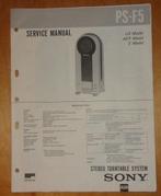 Sony,  ps-f5 Flamingo originele service manual, Ophalen of Verzenden, Zo goed als nieuw, Folder