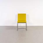 4x Leolux Spring Eetkamer Stoel Dancer Okergeel Leer -Chroom, Niet ingevuld, Overige kleuren, Niet ingevuld, Ophalen of Verzenden