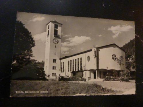Ansicht Zwitserland - Thun Katholische Kirche, Verzamelen, Ansichtkaarten | Buitenland, Ongelopen, Overig Europa, Verzenden