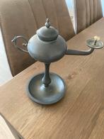 Tinnen Olielamp met lont, Antiek en Kunst, Ophalen of Verzenden