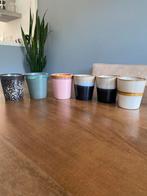 HK Living koffie kopjes 6x, Ophalen, Gebruikt, Keramiek, Overige stijlen