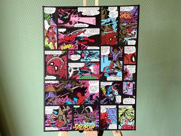Spiderman stripboek op canvas. Nr 4 De helse hagedis 40x30cm beschikbaar voor biedingen