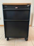 Gispen stalen ladenkast, zwart, verrijdbaar, Ophalen, Minder dan 50 cm, Gebruikt, Metaal