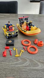 Brandweerman Sam quad en boot (Simba Toys), Ophalen of Verzenden, Gebruikt
