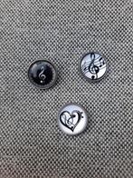 3 mooie ronde pins met muziek tonen te koop, Ophalen of Verzenden, Nieuw, Overige onderwerpen, Speldje of Pin