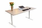 Zit-sta bureau –IKEA TROTTEN - beige/wit –160x80 cm, Ophalen, In hoogte verstelbaar, Zo goed als nieuw, Bureau
