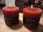 2 bordeaux rood ledkaarsen 10 cm, Huis en Inrichting, Woonaccessoires | Kandelaars en Kaarsen, Overige materialen, Ophalen of Verzenden