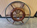 Boot stuurwiel stuur Teak met RVS, Ophalen of Verzenden, Zeilboot of Motorboot