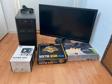 PC  i7 4790 GTX 1050 Ti 32 MB Ram M/ATX case GEEN HDD / SSD beschikbaar voor biedingen