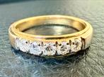 18 karaat gouden ring met 5 diamanten VVS-VS en certificaat!, 18 tot 19, Nieuw, Ophalen of Verzenden, Dame of Heer