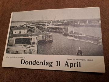 Haven Vlissingen kalenderkaartje uit 1912 beschikbaar voor biedingen