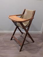 Vintage houten kinderstoel, inklapbaar antiek retro, Kinderen en Baby's, Kinderstoelen, Ophalen, Gebruikt, Inklapstoel, Gordel(s)