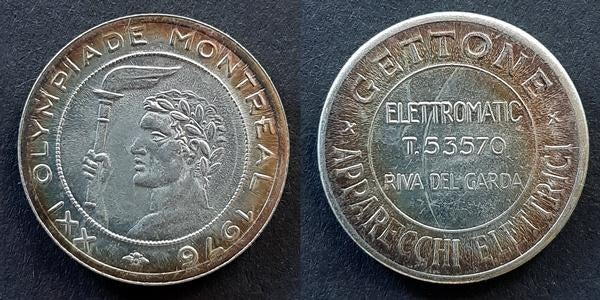 Jeton XXI Olympiade Montreal 1976, Postzegels en Munten, Penningen en Medailles, Verzenden, Overige materialen, Buitenland