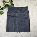 Blauwe leren rok - Maat M, Maat 38/40 (M), Onbekend, Knielengte, Onbekend