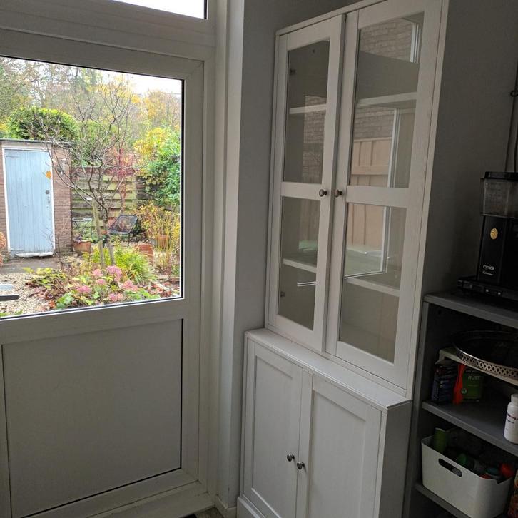 vintrinekast, Huis en Inrichting, Kasten | Vitrinekasten, Gebruikt, 200 cm of meer, 50 tot 100 cm, 25 tot 50 cm, Met deur(en)