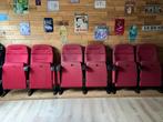6 rode bioscoopstoelen (per 2 op houten voet), Ophalen, Gebruikt, Overige typen, Overige