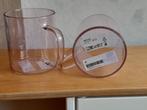 NIEUW! twee lichtrose glazen met oor / mokken - H&M HOME, Huis en Inrichting, Keuken | Servies, Nieuw, Ophalen of Verzenden, Glas
