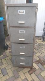 Vintage archiefkast, Huis en Inrichting, Kasten | Roldeurkasten en Archiefkasten, Ophalen, Gebruikt, 100 tot 150 cm, 50 tot 100 cm