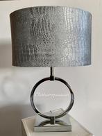 Tafellamp ringlamp chrome goud black velvet croco UItverkoop, Huis en Inrichting, Ophalen, Nieuw, 50 tot 75 cm