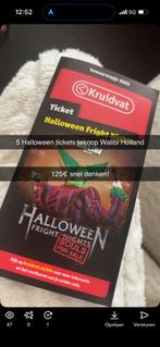 5 walibi tickets halloween, Tickets en Kaartjes, Twee personen, Ticket of Toegangskaart