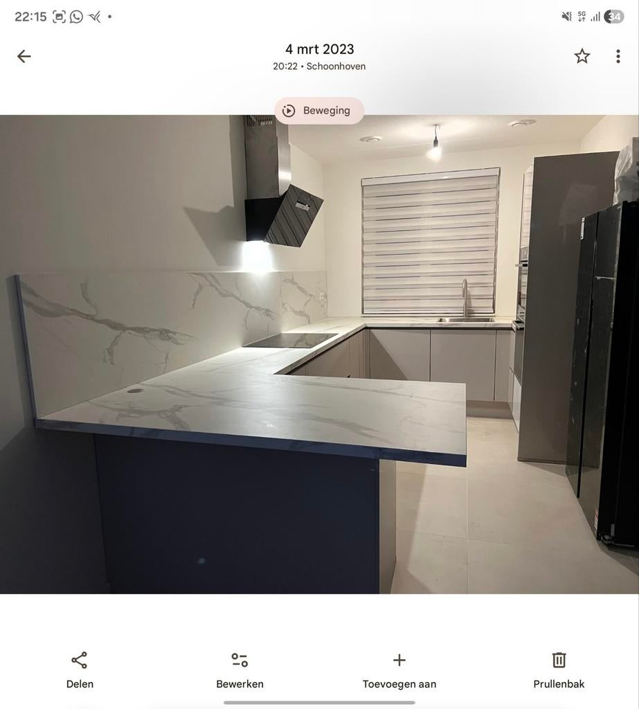 Hoekkeuken met schiereiland 3 jaar oud!!, Huis en Inrichting, Keuken | Complete keukens, Gebruikt, Hoekkeuken, Ophalen of Verzenden
