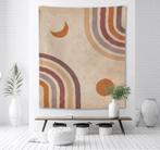 Nieuw Vintage-look Wanddoek -  Zon Maan Regenboog Boho, Ophalen of Verzenden, Nieuw