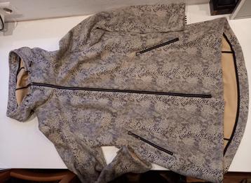 DISTRIKT pracht beige zomerjas  met slangenprint, mt 44 beschikbaar voor biedingen