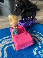 Barbie pop met auto en paardentrailer, Ophalen of Verzenden, Gebruikt, Meisje