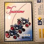 emaille plaquette van Lanz Buldogg Der Sparsame, Ophalen of Verzenden, Zo goed als nieuw, Reclamebord