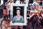 BLOK Korea 1984, Queen Elizabeth II, gestempeld., Koningshuis, Verzenden, Gestempeld