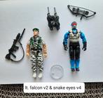 Vintage gi joe jaren 90 Falcon & Snake eyes, Verzenden, Zo goed als nieuw