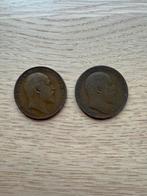 2x One Penny - 1906, 1909 - Edward VII - Verenigd Koninkrijk, Postzegels en Munten, Munten | Europa | Niet-Euromunten, Ophalen of Verzenden