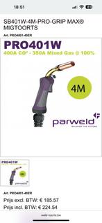 Parweld mig lastoorts 401W 4mtr., Doe-het-zelf en Verbouw, Ophalen of Verzenden, Nieuw, 250 ampère of meer, Co2