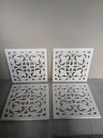 Houten Raamdecoratie - 4 Stuks, Huis en Inrichting, Woonaccessoires | Kamerschermen, Ophalen of Verzenden, Gebruikt