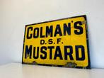 Colman’s Mustard emaille plaat, Verzamelen, Ophalen of Verzenden, Gebruikt, Reclamebord