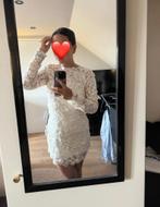 Asos Bridal mini trouwjurk,lange mouwen,borduursels in creme, Trouwjurk, Wit, Nieuw, Ophalen of Verzenden