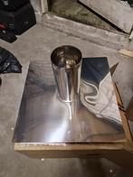 Topaansluiting rookgaskanaal 80mm, Doe-het-zelf en Verbouw, Buizen en Afvoer, Afvoer, Nieuw, Ophalen of Verzenden, Rvs