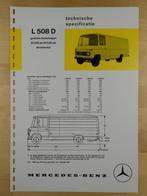Mercedes 508 D Technische Specificatie folder 1973 BG – 508D, Ophalen, Mercedes, Zo goed als nieuw, Mercedes-Benz