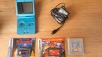Gameboy advance sp met lader en spellen, Spelcomputers en Games, Ophalen, Gebruikt, Game Boy Advance SP
