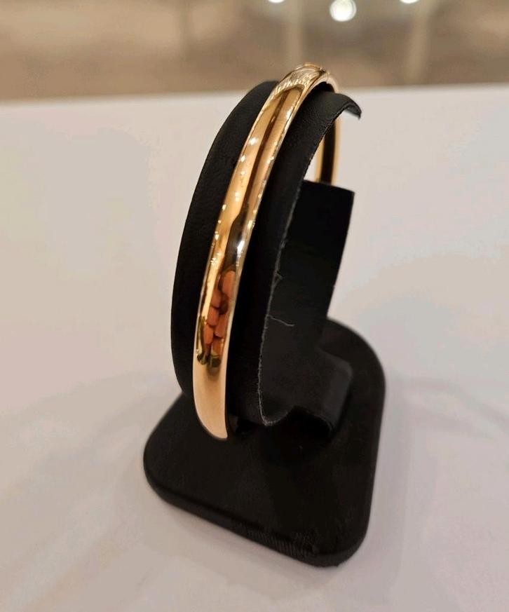 14 karaats gouden slavenarmband / bangle roségoud, Sieraden, Tassen en Uiterlijk, Armbanden, Zo goed als nieuw, Goud, Goud, Ophalen of Verzenden