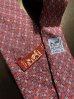 Hermes stropdas, Ophalen of Verzenden, Gedragen, Rood, Met patroon