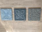 Set 3 handgeschilderde wandpanelen Artivue in grijstinten, Ophalen