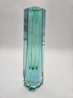 Vintage glazen solifleur vaas., Ophalen of Verzenden