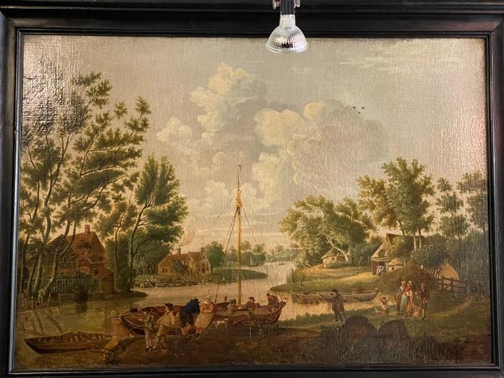 antiek schilderij Hollandse school 19de eeuw, Antiek en Kunst, Kunst | Schilderijen | Klassiek, Ophalen