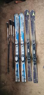 Ski's van Fisher en Atomic en Leki titanium skistokken, Ophalen, 160 tot 180 cm, Gebruikt, Carve