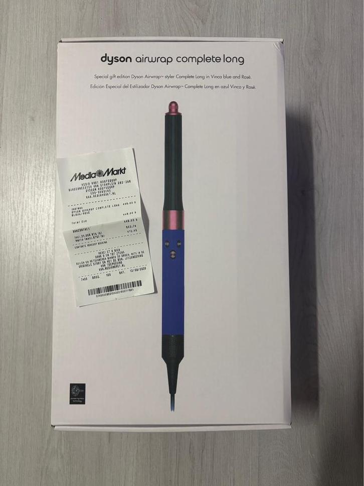 Dyson Airwrap long complete blue, Sieraden, Tassen en Uiterlijk, Uiterlijk | Haarverzorging, Zo goed als nieuw, Pruik of Haarverlenging